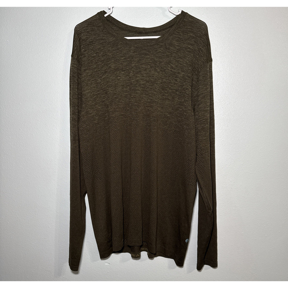 Lululemon‎ Vent Tech T Shirt Mens Green Long Sleeve Running Training Tee Size XL